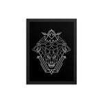 Triple Head Dog Geometric Illustration