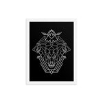 Triple Head Dog Geometric Illustration